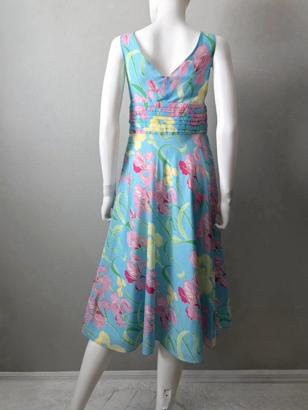 Lilly Pulitzer Silk / Cotton Sleeveless Bold Floral A-Line Dress, Lined, Size 6 - Picture 5 of 16